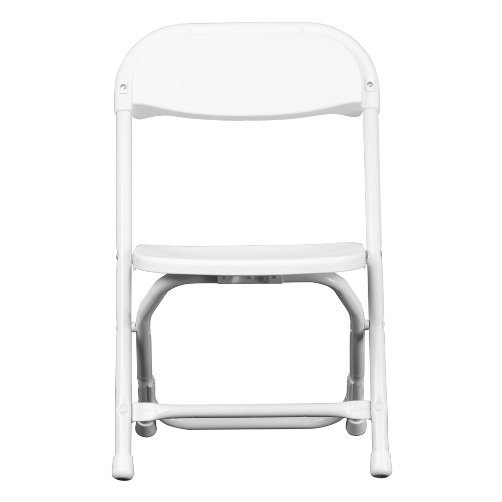 10 Pack Kids White Plastic Folding Chair V297