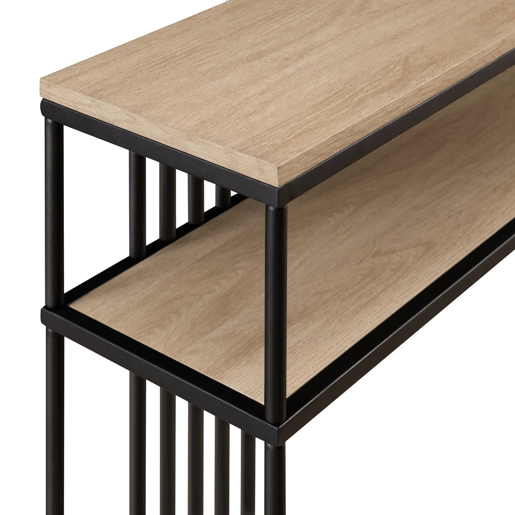 41" Slatted-Side Metal Console Table E333876