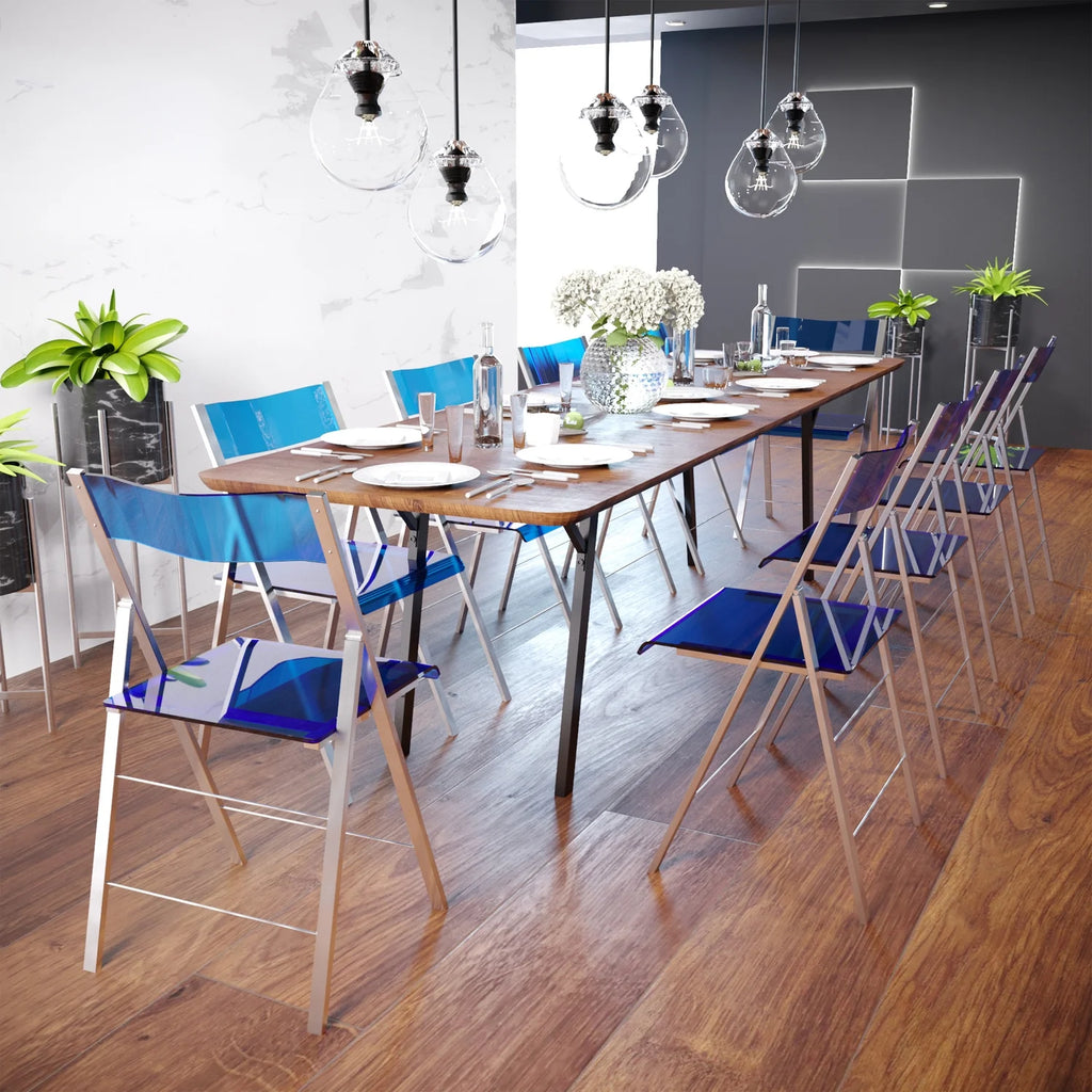 Acrylic Folding Chair, Set of 2 D772
