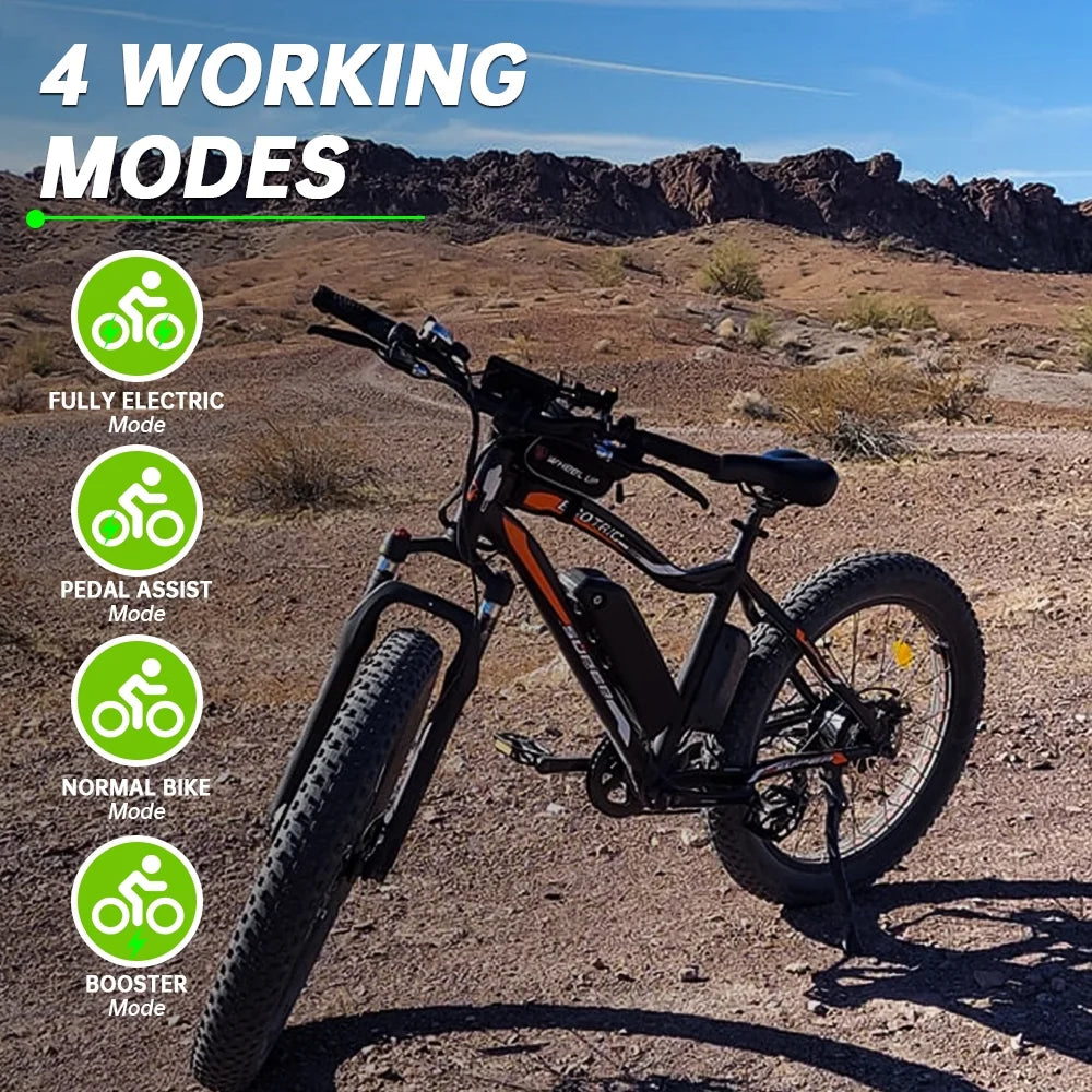 26 Inch Fat Tire Electric Bicycle 500 W Motor S459004