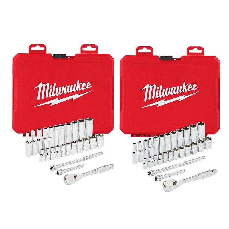 1/4 in. Drive SAE/Metric Ratchet and Socket Mechanics Tool Set (54-Piece) R998