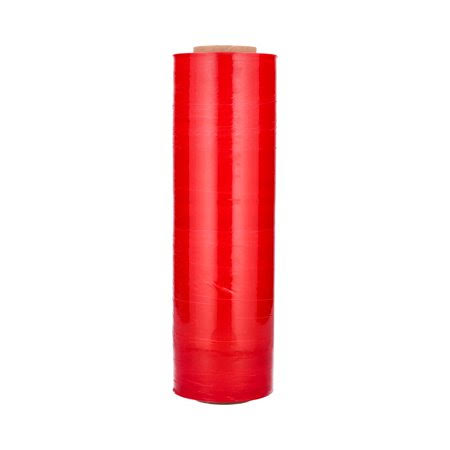 Dark Red 18 inch x 1500' 80 Gauge Stretch Wrap 4 Rolls M7961
