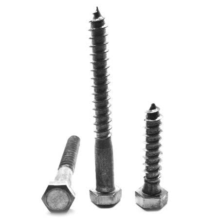 1/2 inch-6 x 4 inch Hex Lag Screw Low Carbon Steel Plain Finish Pk 125 U4267
