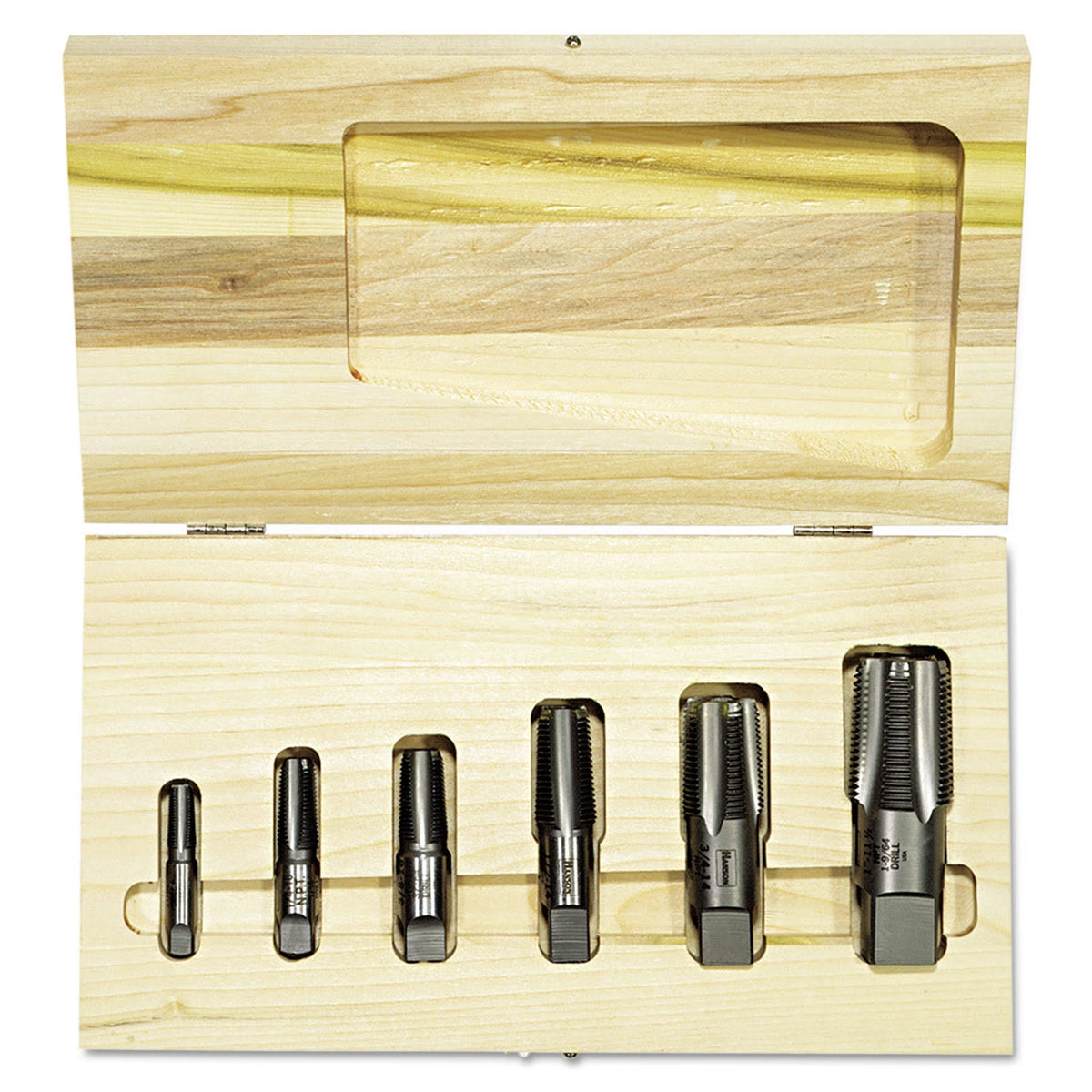 Carbon Steel 6-Piece Taper Pipe Tap Set E899