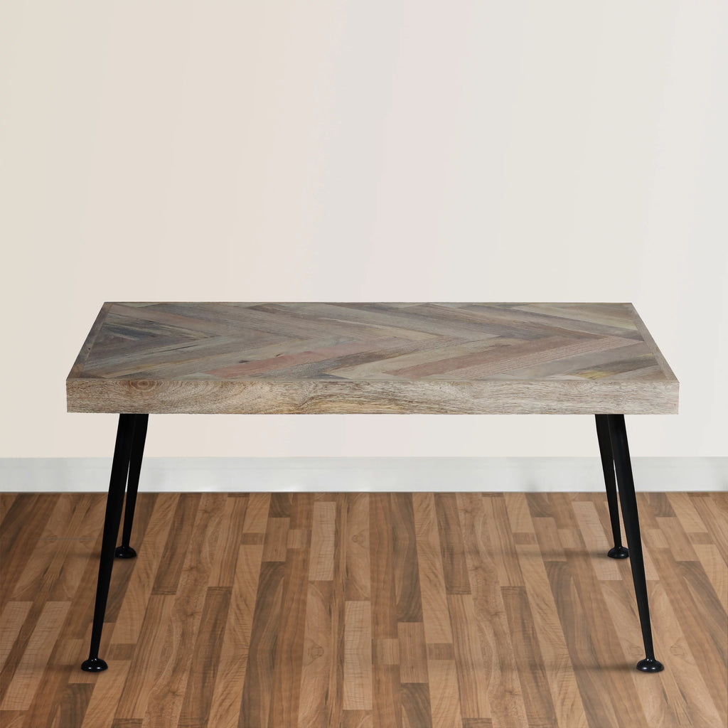 36 Inch Rectangular Mango Wood Coffee Table U596