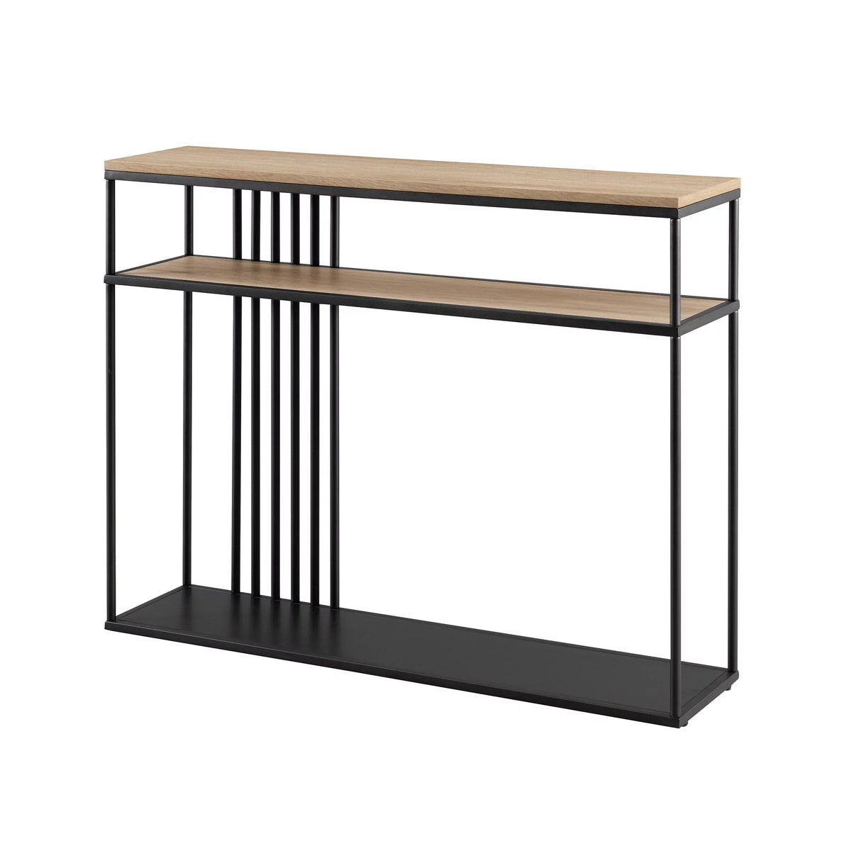 41" Slatted-Side Metal Console Table E333876