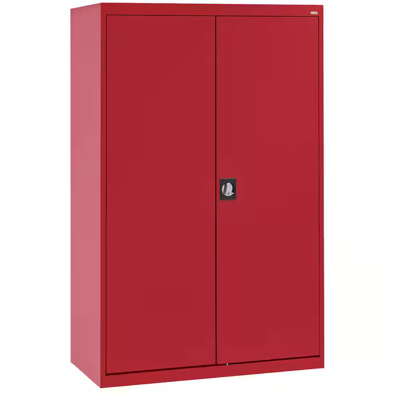Steel Freestanding Garage Cabinet in Red Q8631