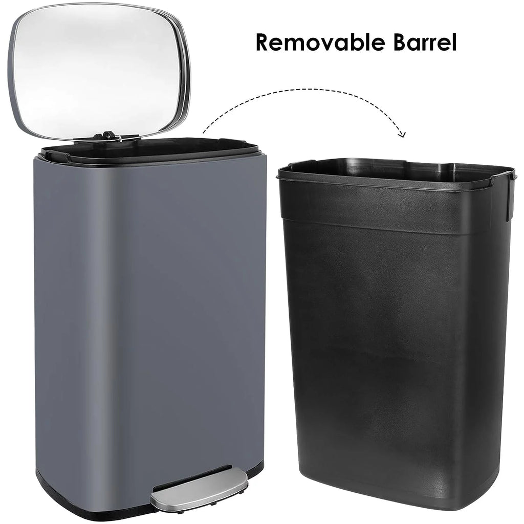 50L Stainless Steel Kitchen Step Trash Can J431042