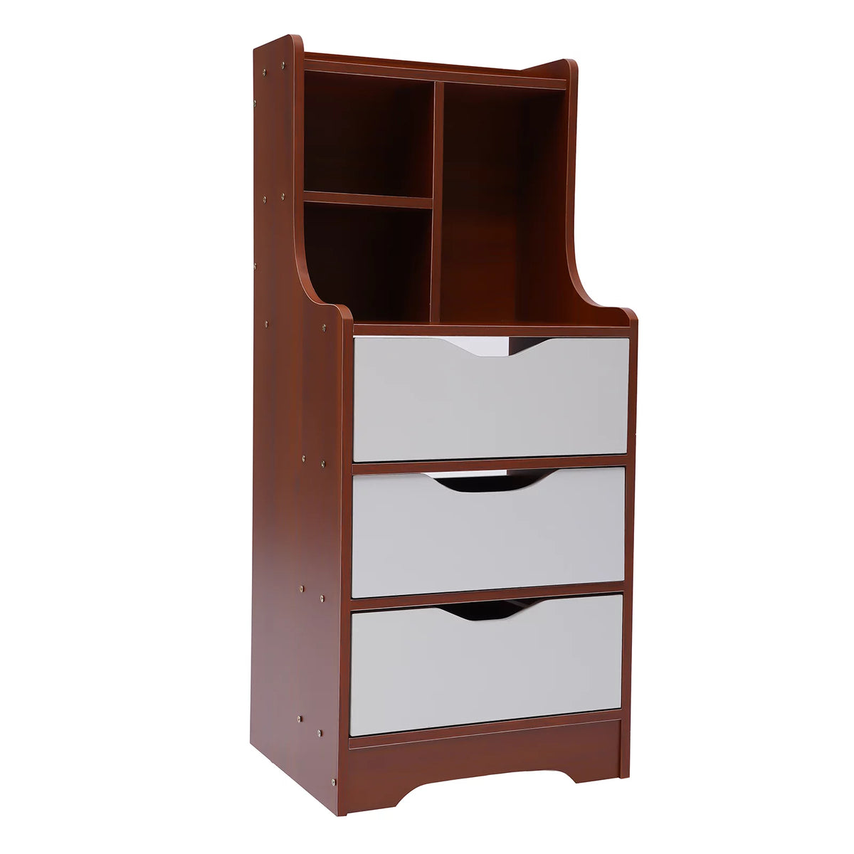 Wood Nightstand with Storage B7008