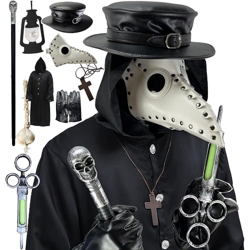 Plague Doctor Bird Mask and Hat Combo Set Q332