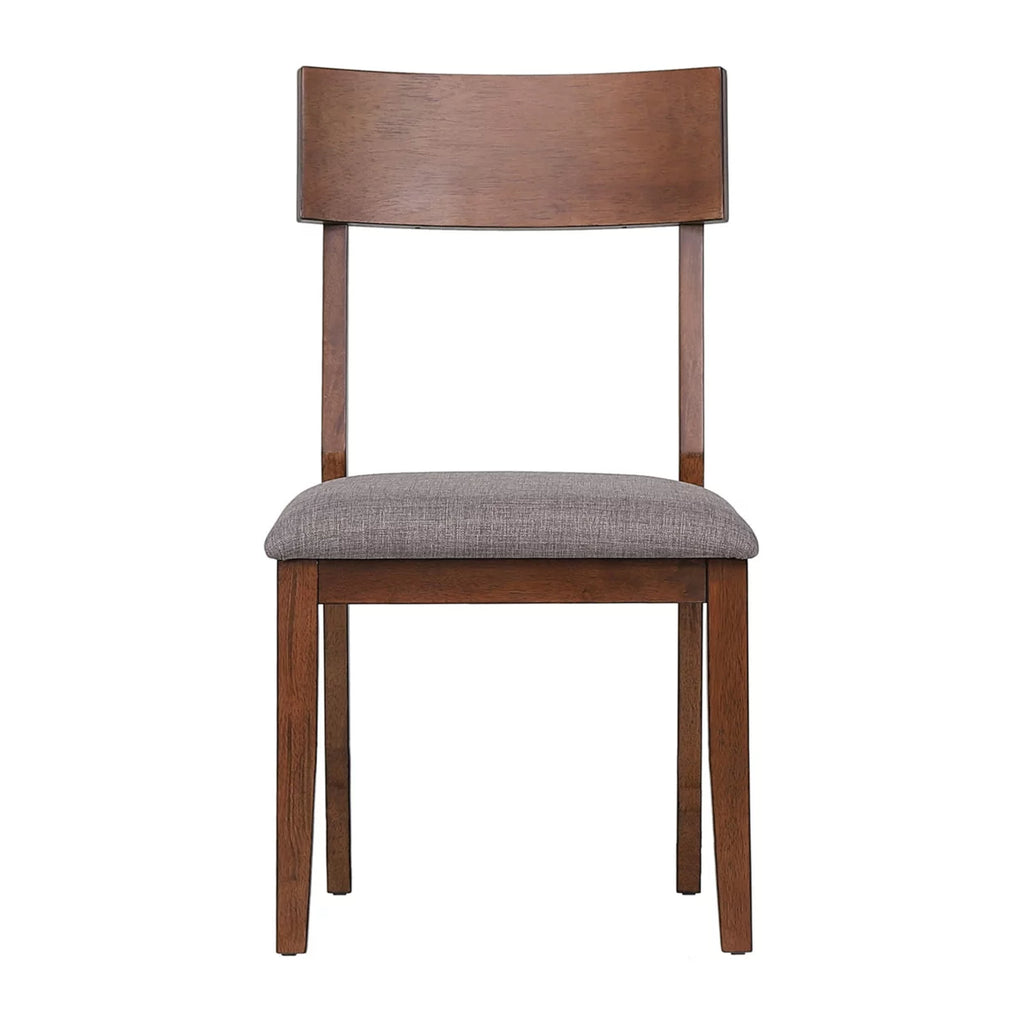 Mid Century Danish Walnut Upholstered Side Chair Set Of 2 Y8502