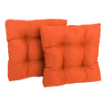 19 in. Squared Solid Spun Polyester Tufted Dining Chair Cushions, Set of 2 C15507