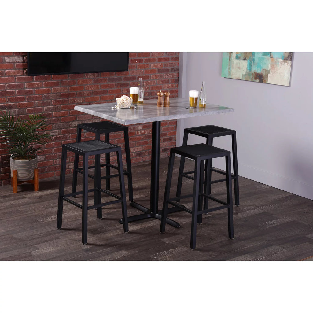 Black Round Base Rectangle Table U649