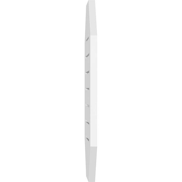 Vertical Elongated Octagon Surface Mount PVC Gable Vent E997926