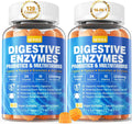 Digestive Enzymes with Probiotic Gummies, Multivitamins, Calcium, Magnesium, 2Packs U76738
