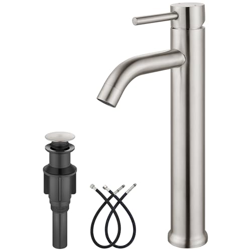 Matte Black Tall Stainless Steel Vessel Sink Faucet O333