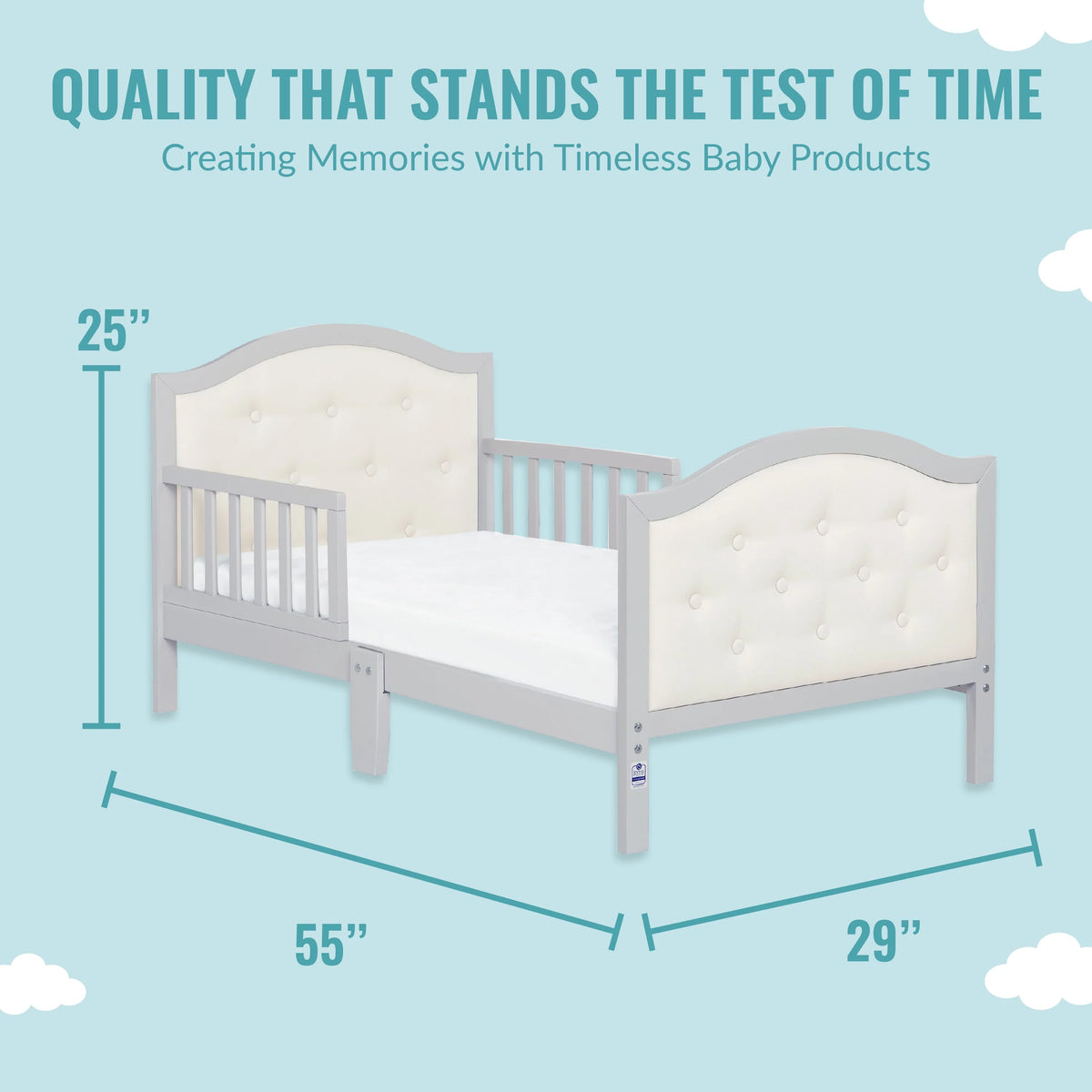 Grey Toddler Bed U6914