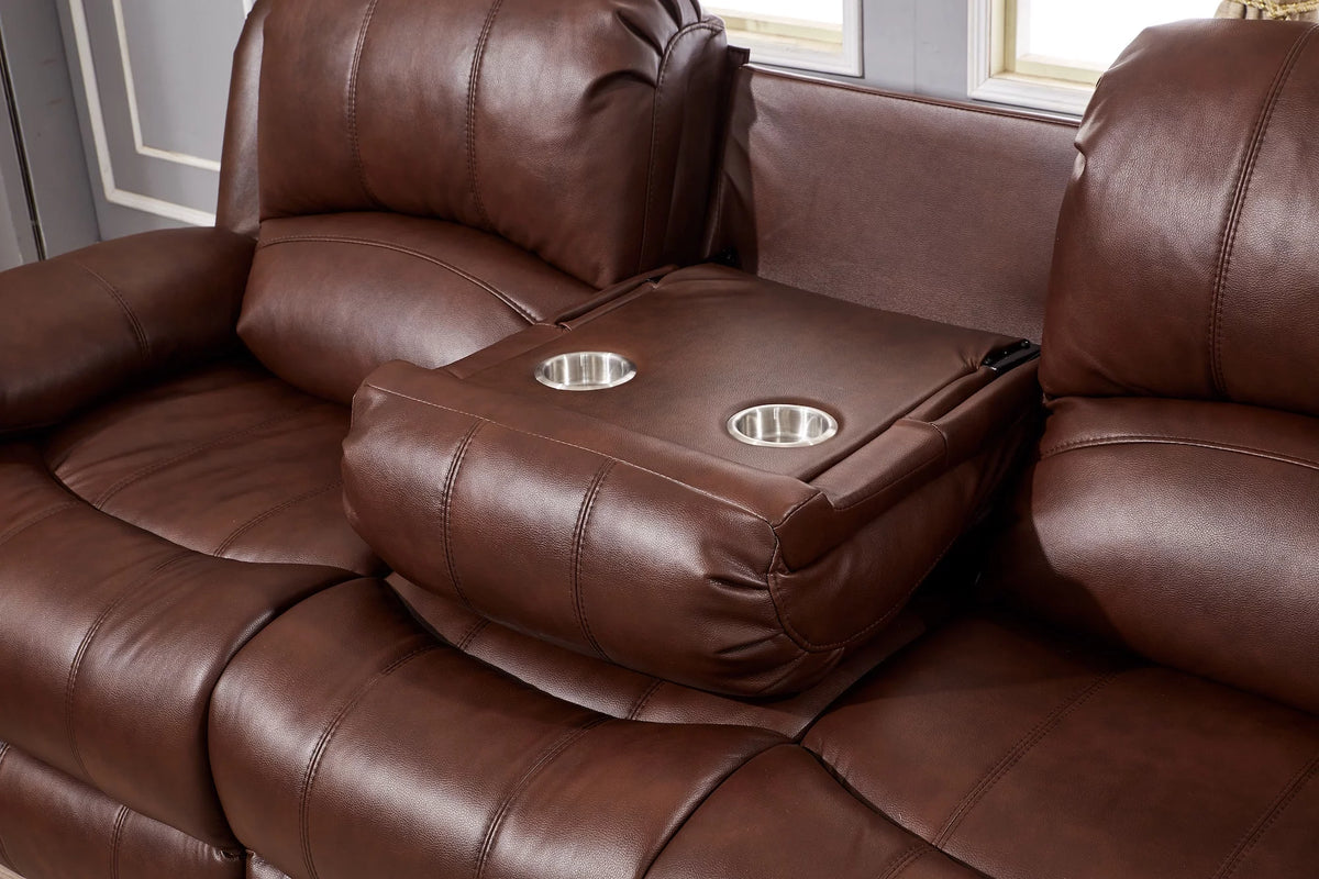 Power Reclining Bonded Leather Living Room Set K22510