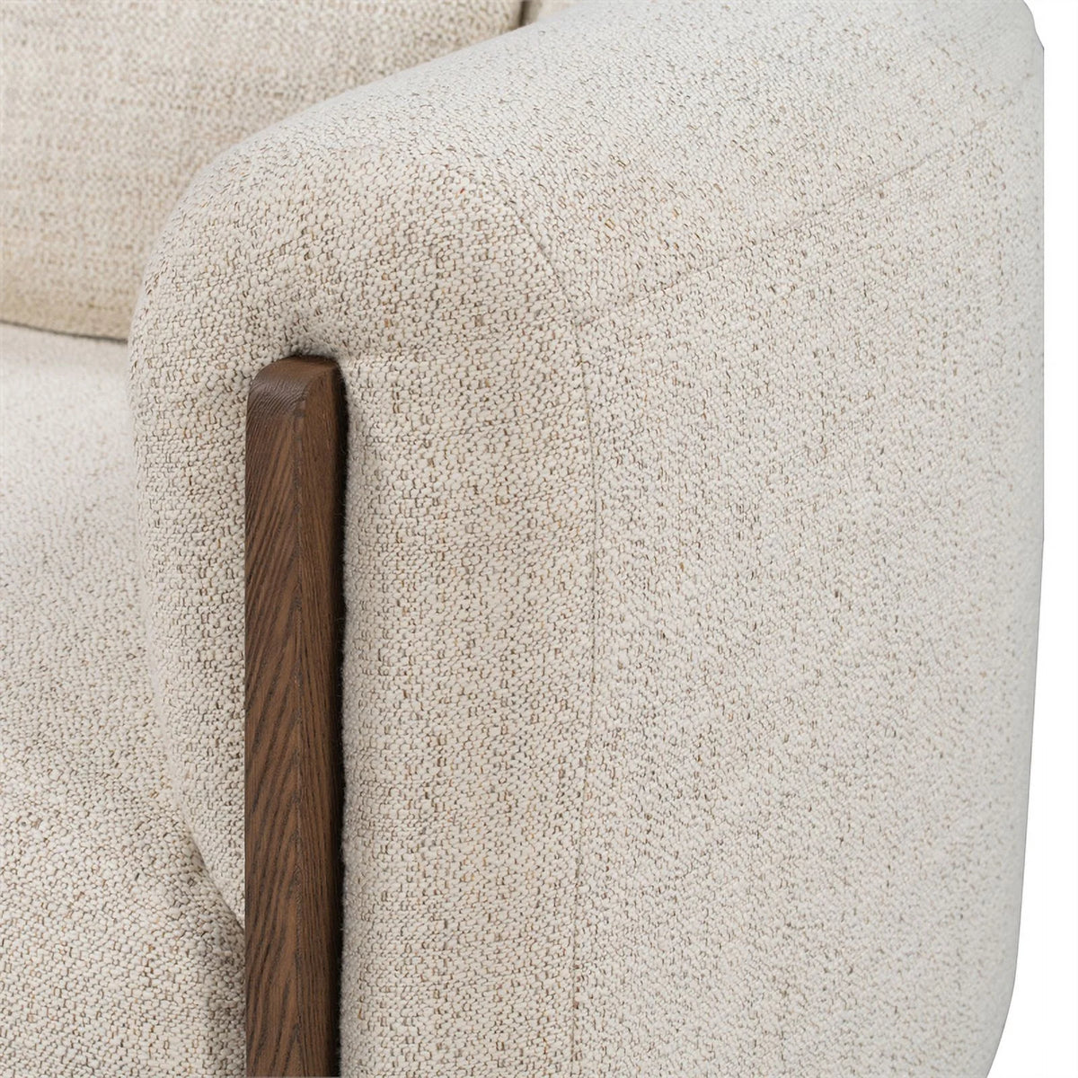Cream Fabric Accent Chair F6078