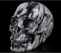 Black Crystal Skull Gemstone Sculpture X867