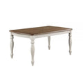 68 Inch Rustic Brown Rubberwood Dining Table M53473