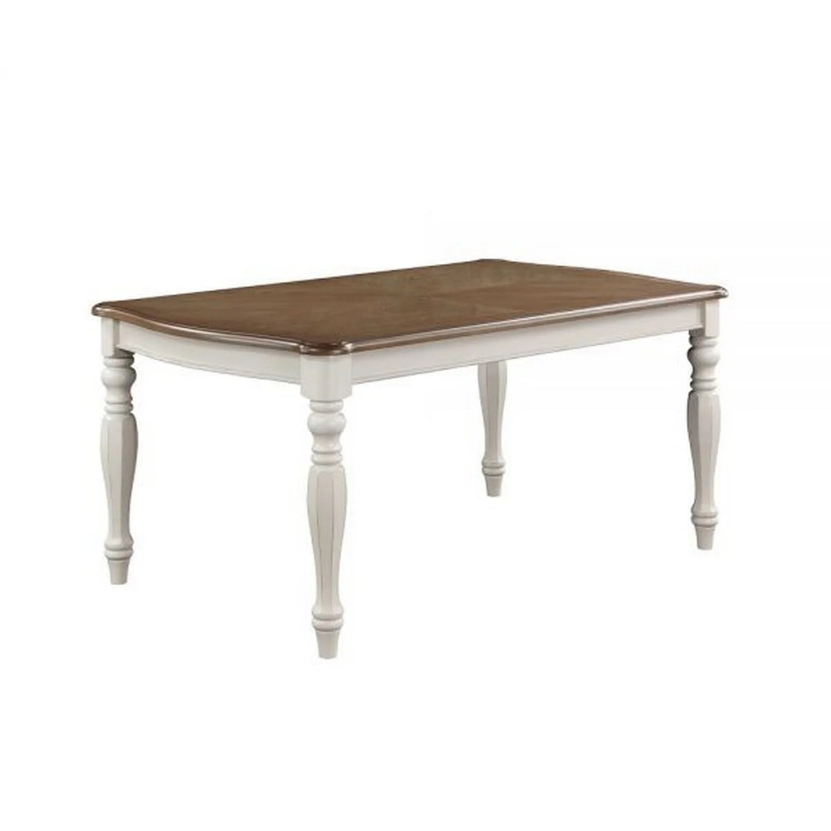 68 Inch Rustic Brown Rubberwood Dining Table M53473
