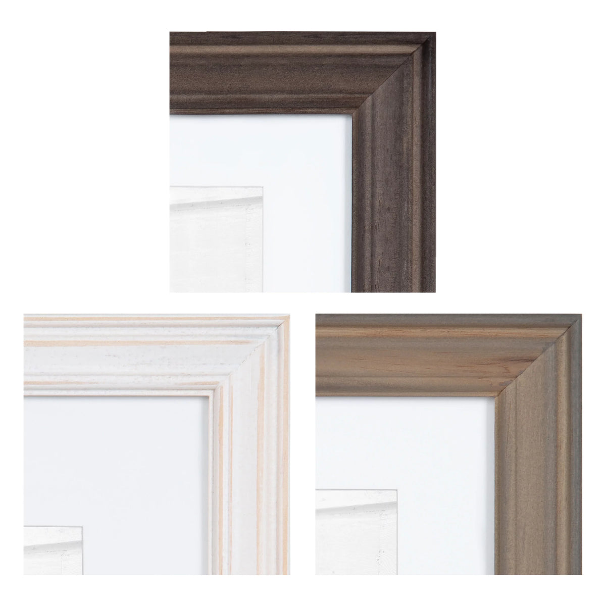 Gray and White Gallery Wall Frame and Shelf Kit, Set of 10 I445