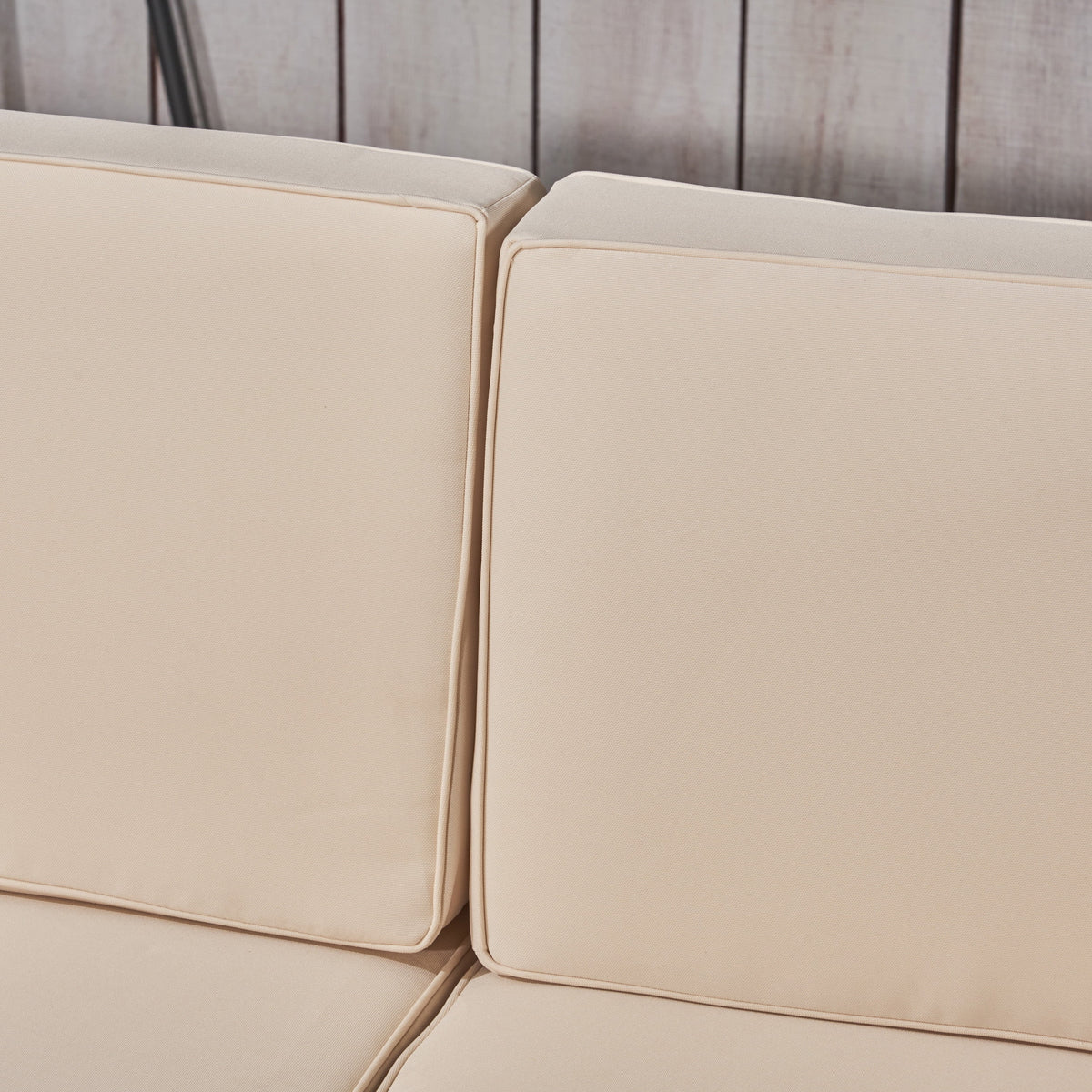 9 Piece Acacia Wood U-Shaped Sectional Sofa Set with Coffee Table and Cushions R213486
