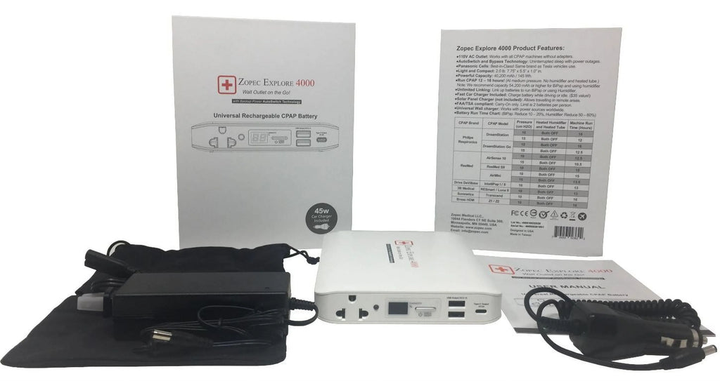 Travel CPAP Battery with Car Charger K316