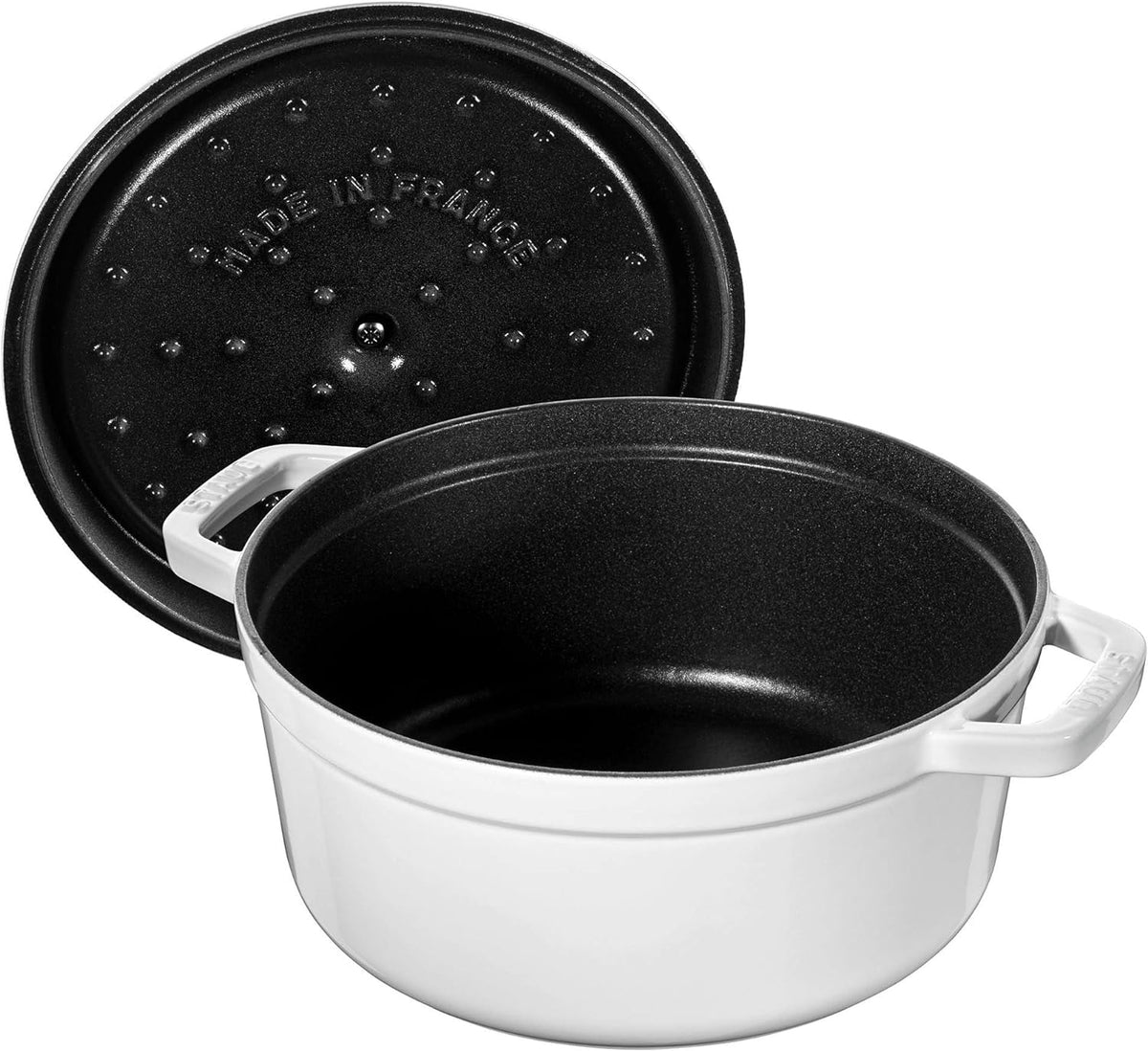 Cast Iron Dutch Oven 4-Qt Round Cocotte White Z12824