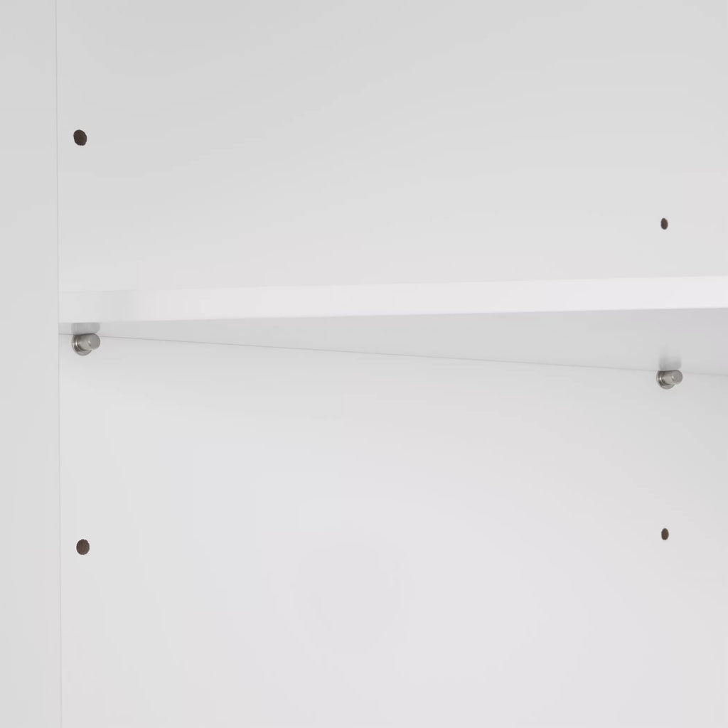 White Two-Door Corner Cabinet D549