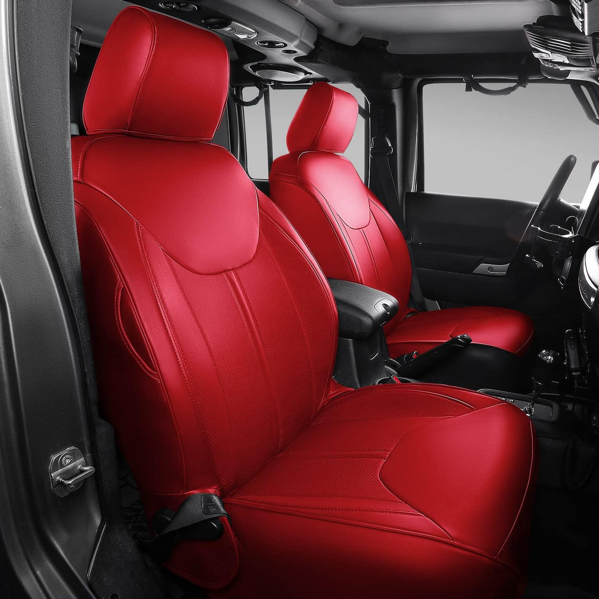 Black PU Leather Car Seat Covers I414933