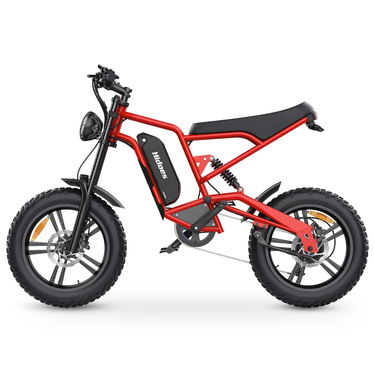 20 Fat Tire 1200W Electric Bike with Removable Battery Red N109