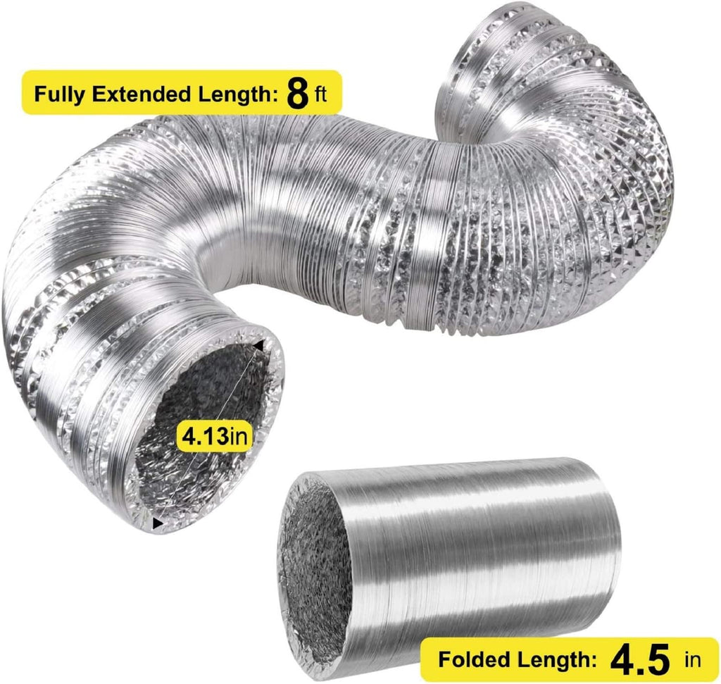 8 Inch 500 CFM Inline Fan Carbon Filter 25 Feet Ducting Combo U7022