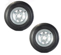 Two Trailer Tires Rims ST185/80D13 5 Lug Galvanized Spoke Wheel Q884