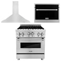 30 In. Gas Range, Range Hood, Microwave Oven in Stainless Steel B422631