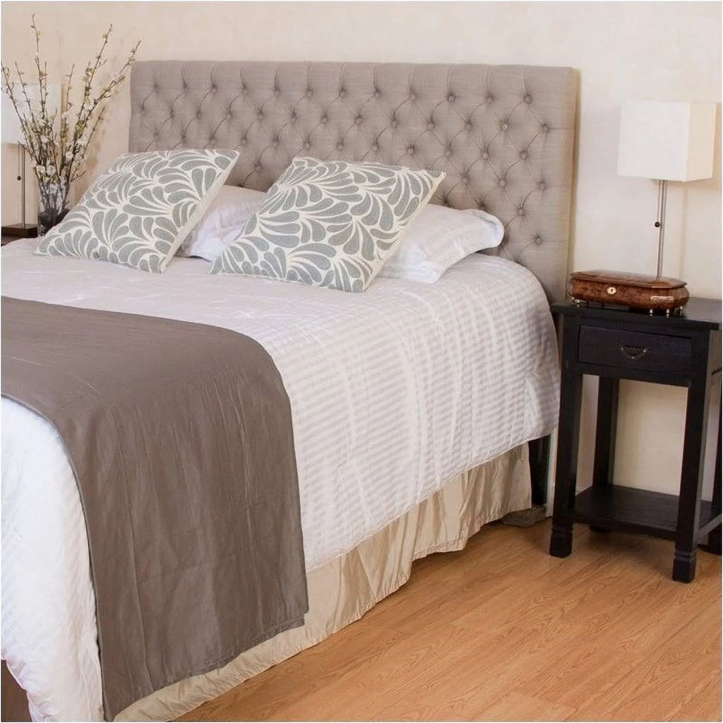 Beige Tufted Adjustable Full Queen Panel Headboard G668907