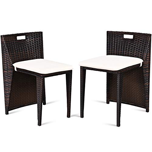 3 PCS Cushioned Outdoor Wicker Patio Set V906