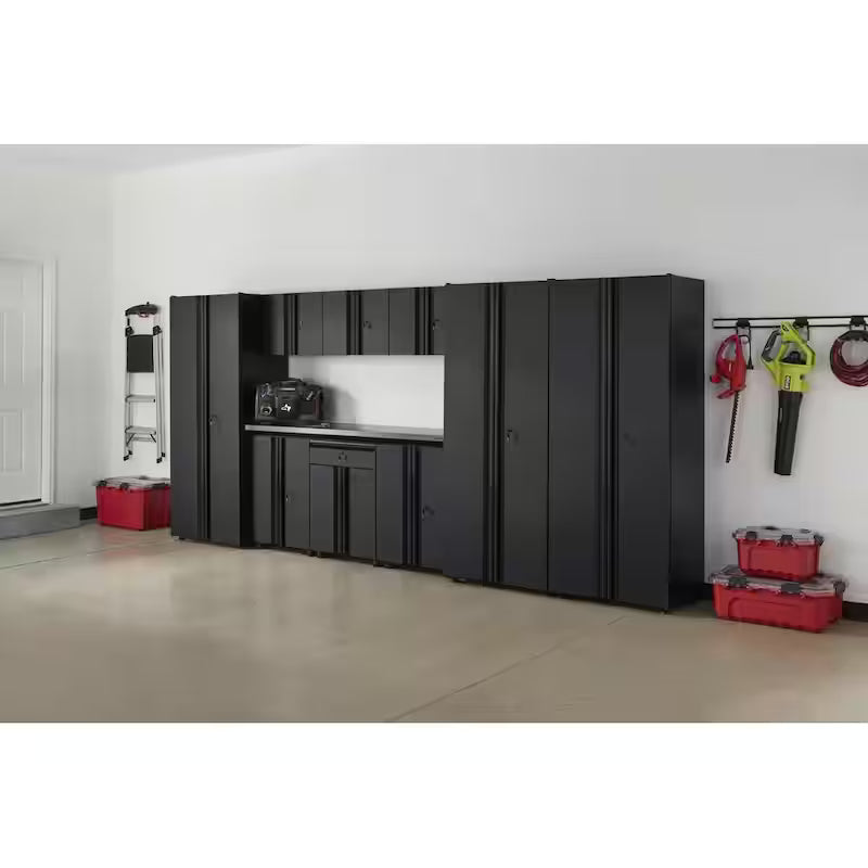10-Piece Welded Steel Garage Storage System in Black N4478