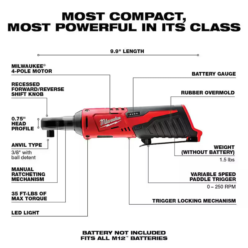 12V Cordless Reciprocating Saw Kit with Ratchet and Battery Pack Q78328
