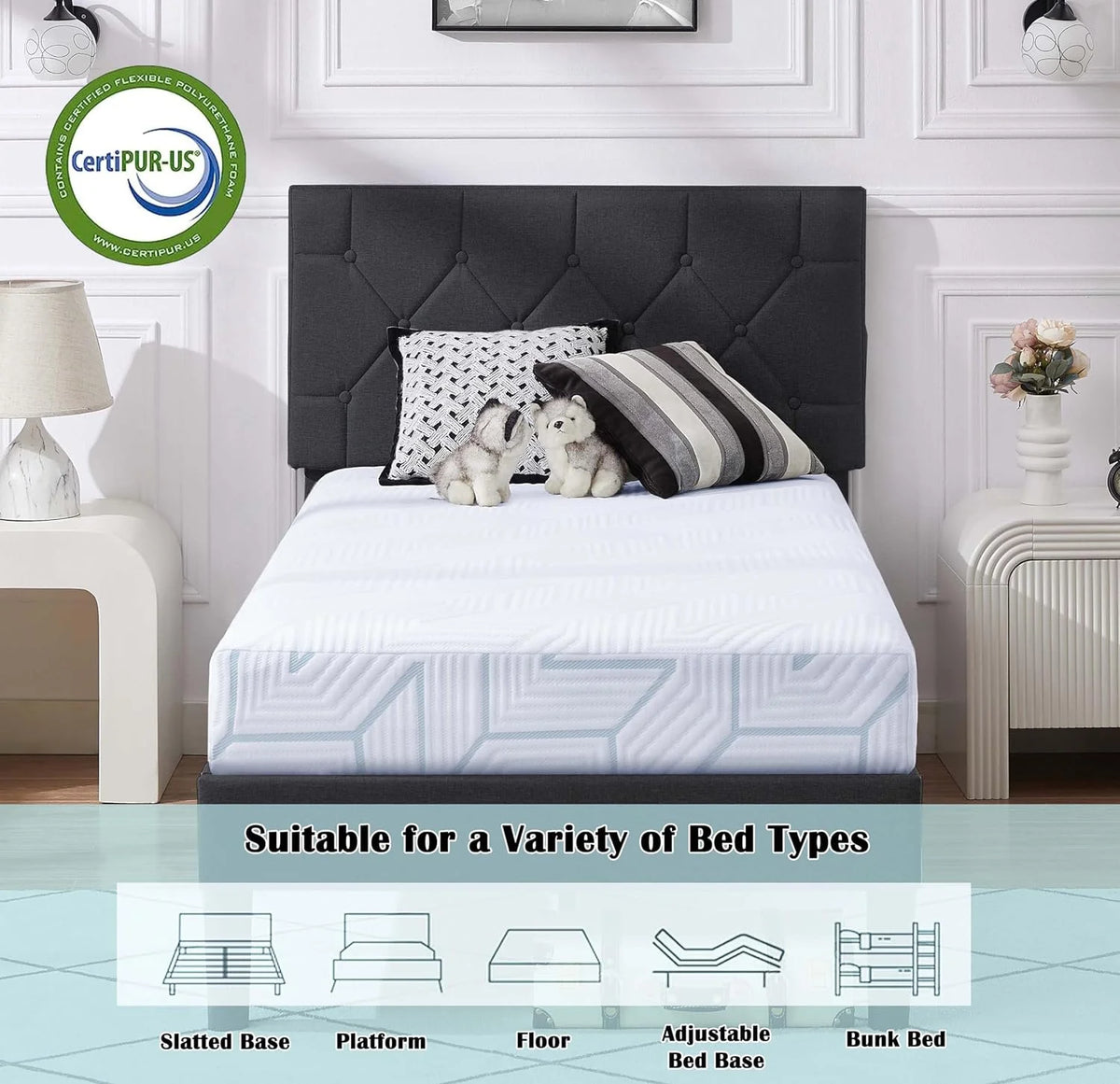 8 Inch Gel Memory Foam Twin Mattress B3328