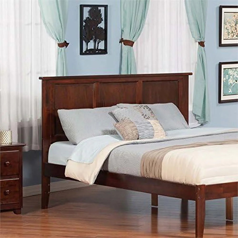 Queen Solid Wood Panel Headboard In Walnut U4454