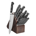 16 Pc Knife Set in Walnut Block Y326558