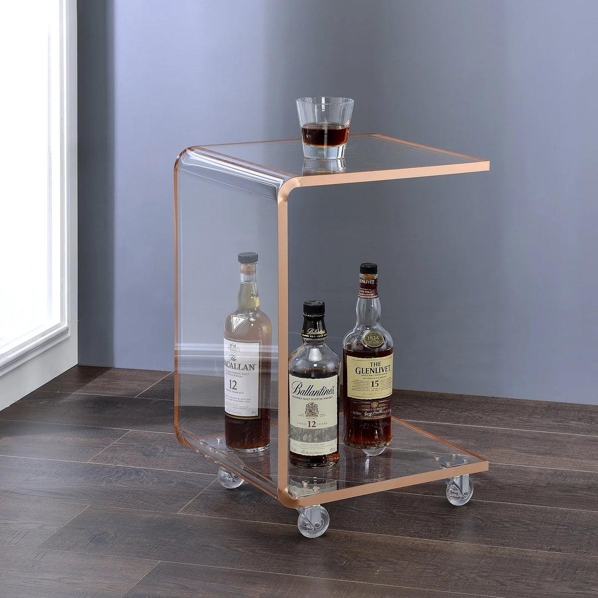Clear Lucite and Acrylic Accent Table O4699