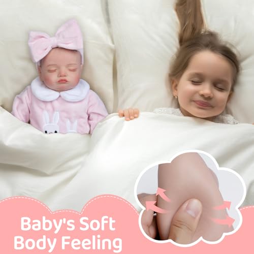 18-Inch Lifelike Reborn Baby Dolls with Feeding Set S4666