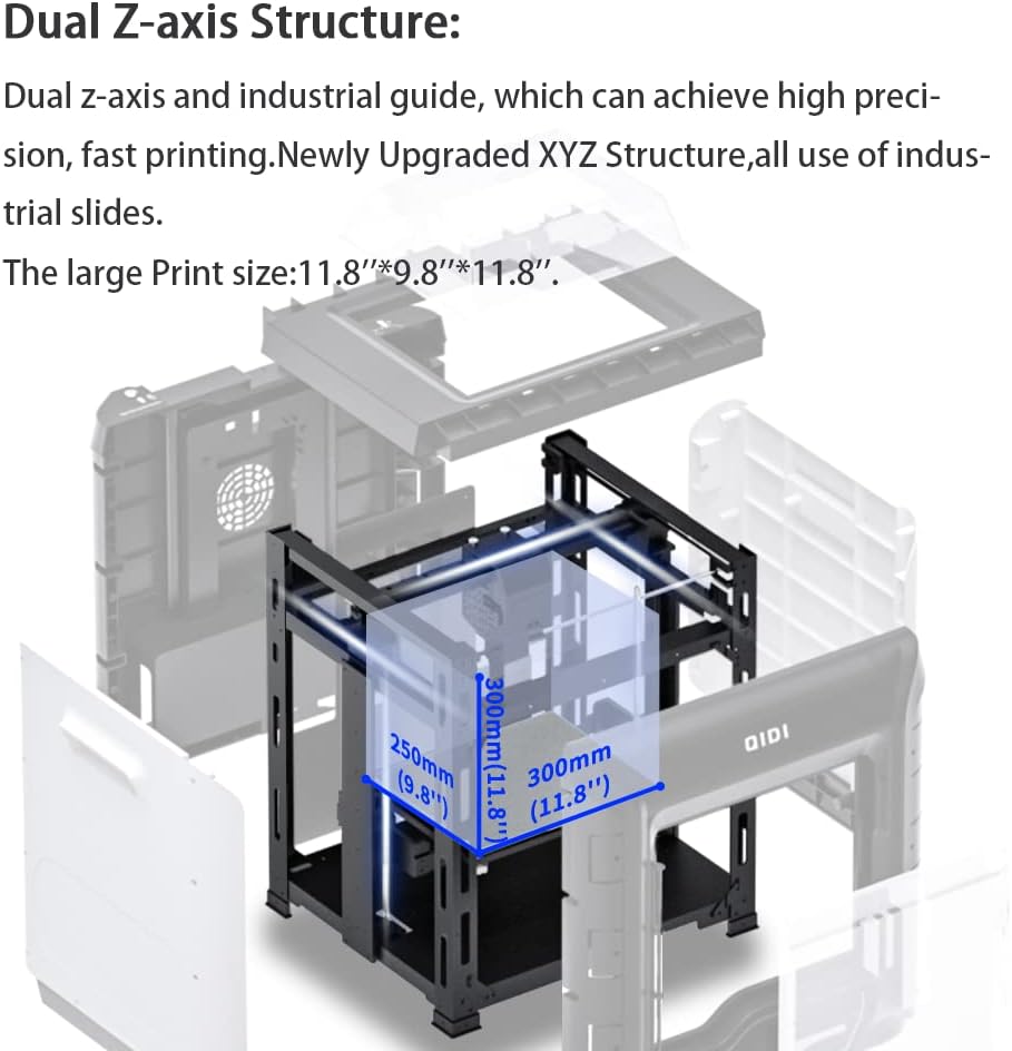 Industrial Grade 3D Printer, Automatic Leveling, 11.8x9.8x11.8 Inch O4752