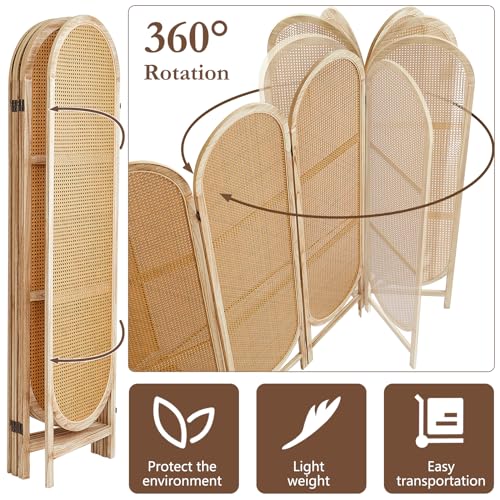 3 Panel Folding Rattan Room Divider S79106