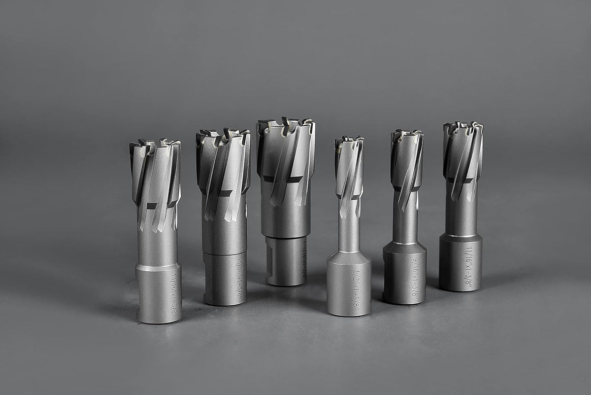 Carbide Annular Cutter Set 8pcs 3/4 Inch Weldon Shank T255886