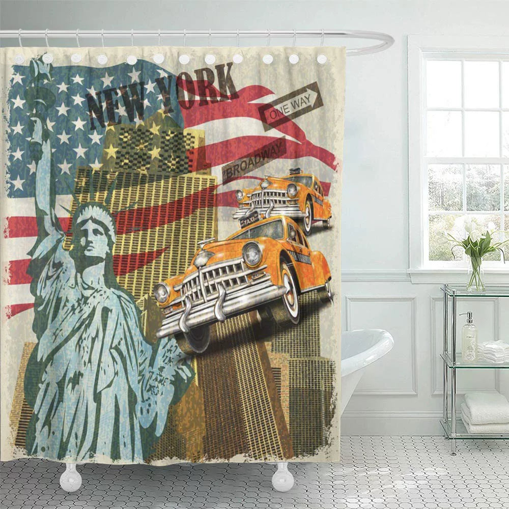 Yellow Shower Curtain 66x72 inch Z4446