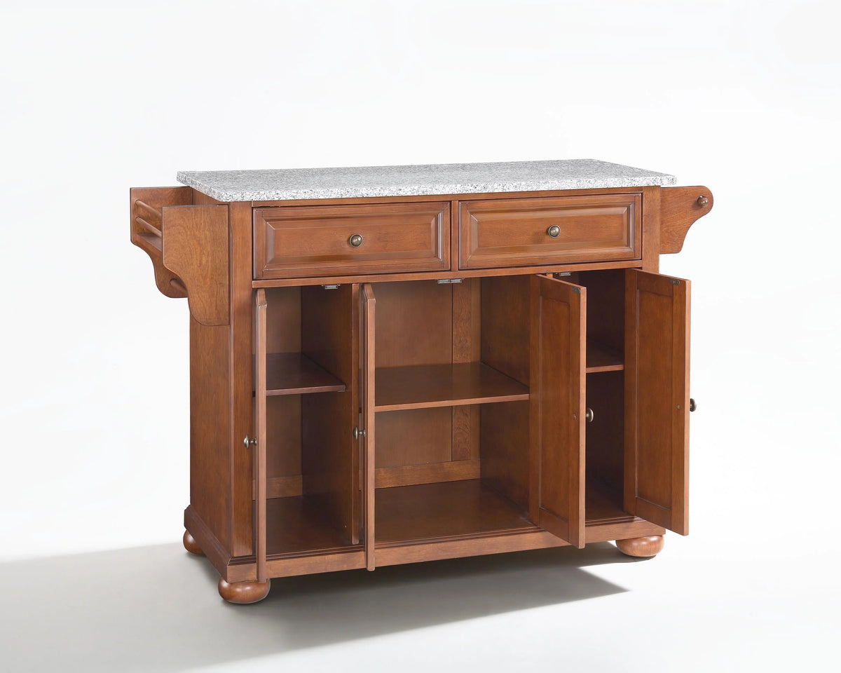 Cherry Gray Wood Kitchen Island X705